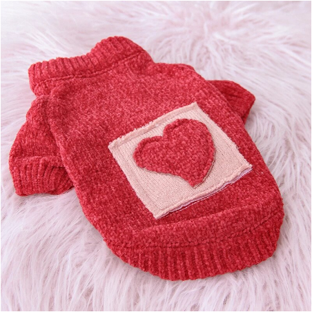 Heart And Flower Chihuahua Sweater