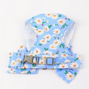 Breathable Floral Harness With A Leash