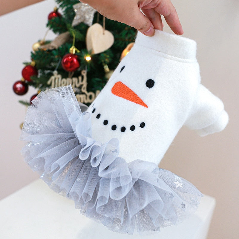 Warm Christmas Snowman Dress