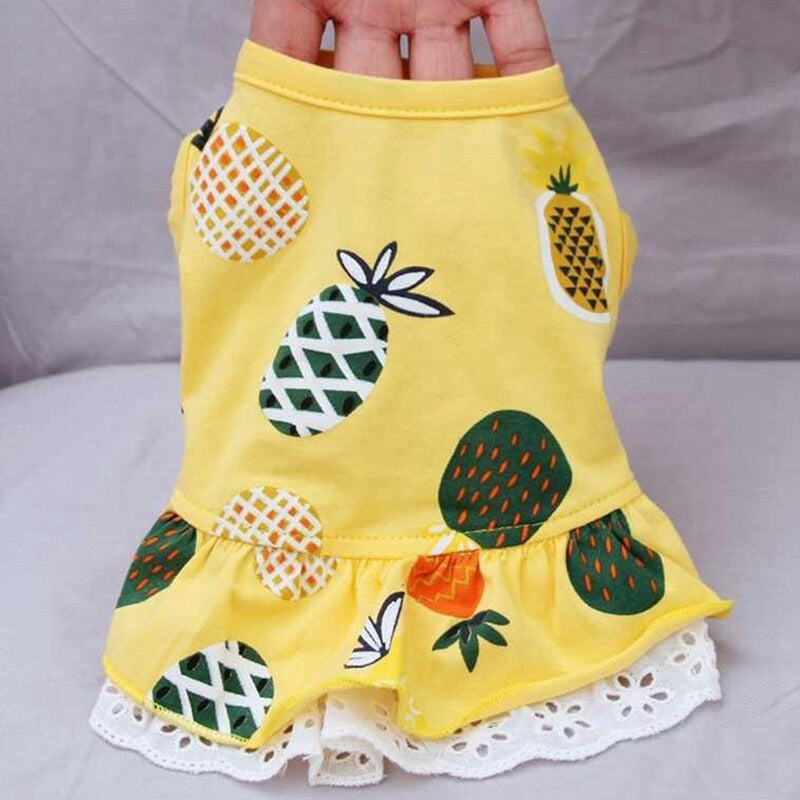Cute Pineapple Chihuahua Dress