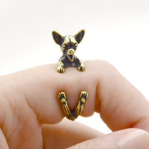 Chihuahua Vintage Ring Bronze