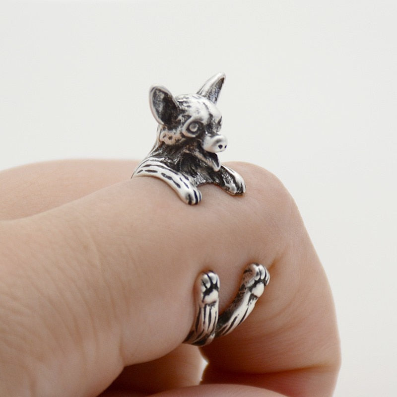 Chihuahua Ring Silver