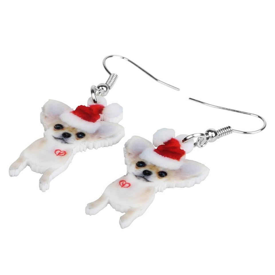 Christmas Chihuahua Earrings