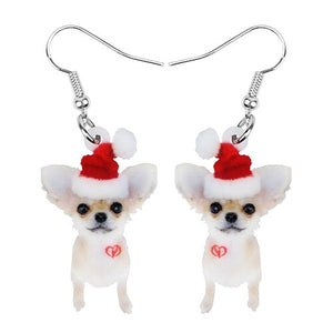 Christmas Chihuahua Earrings - Chihuahua Empire