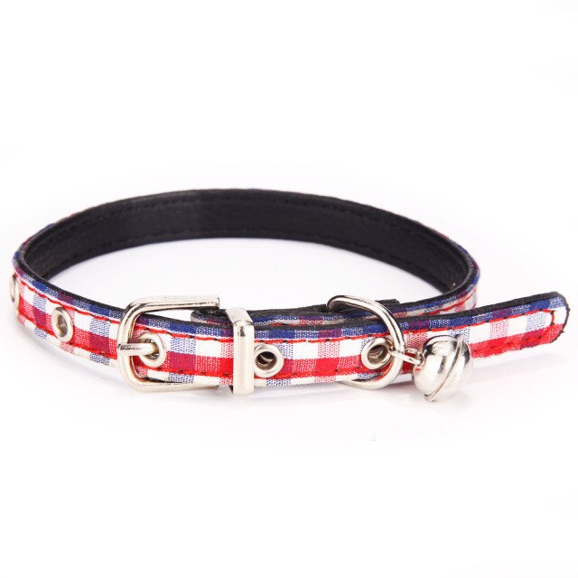 Plaid Collar With A Bell