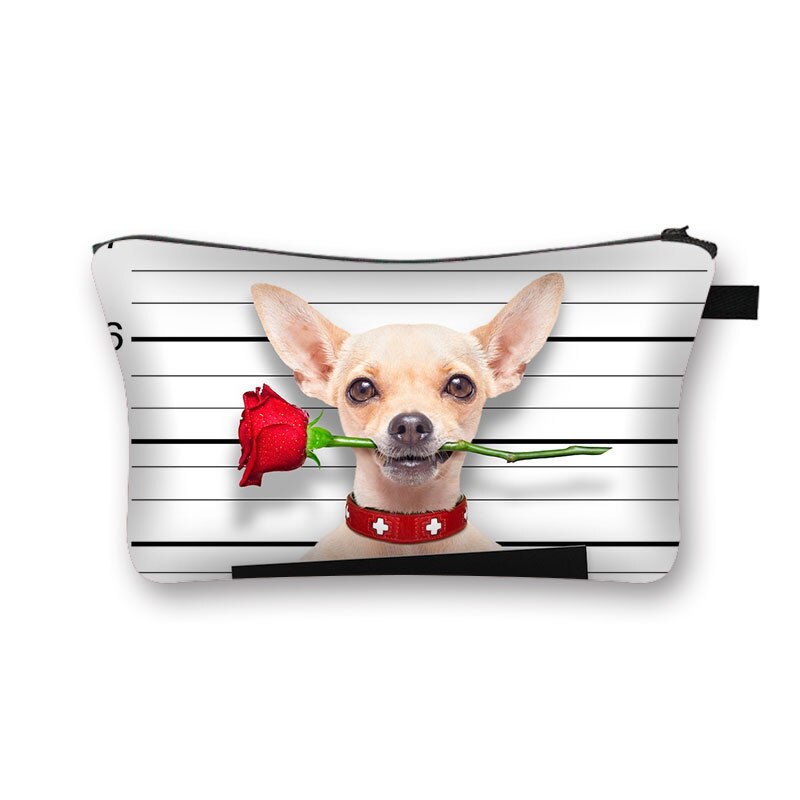 Chihuahua Printed Cosmetic Bag
