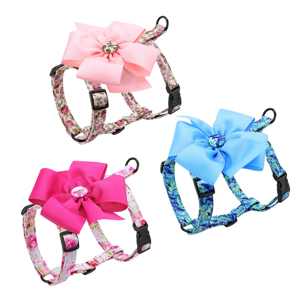 Chihuahua Harness With A Bowknot