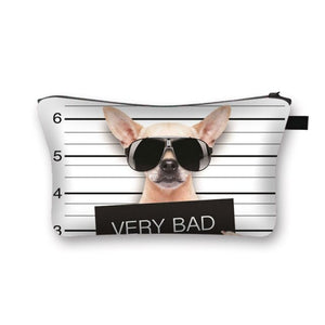 Chihuahua Printed Cosmetic Bag