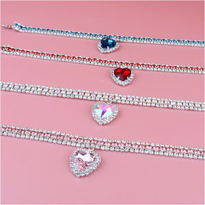 Diamond Heart Chihuahua Necklace