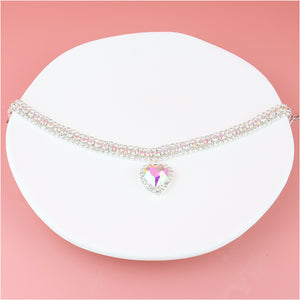 Diamond Heart Chihuahua Necklace