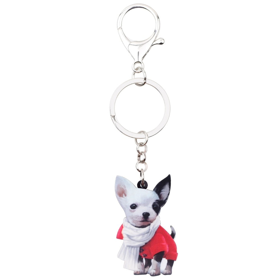 Lovely Chihuahua Puppy Keychain