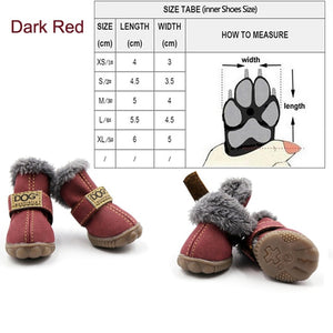 Leather Winter Dog Boots